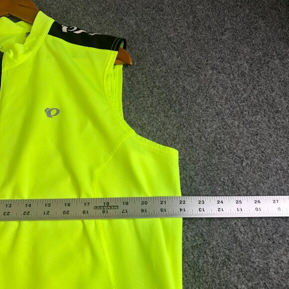 Pearl Izumi Cycling Vest Mens XXL 2XL Yellow Hi Vis Water Bottle Pockets Zip - Picture 4 of 8
